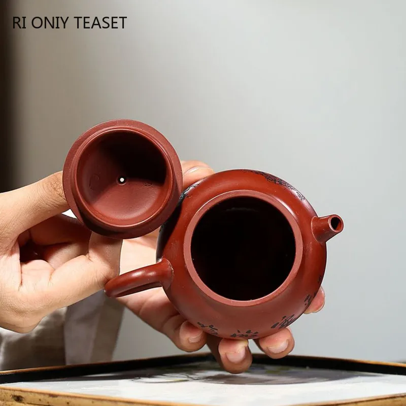 130ml Yixing Violetā Māla Tējkanna Meistara Roku darbs Tējas Katlā Ķīnas Autentisks Zisha Tējas Komplekts Tējkanna Tējas Ceremonija Pielāgota Dāvanas Attēls 1