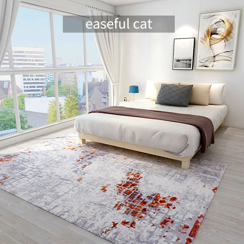 160*230cm Mūsdienu mākslas modes oranžā sērija guļamistabas gultas ēdamistaba dīvāns ēdamistaba dzīvojamā istaba paklājs Attēls 5