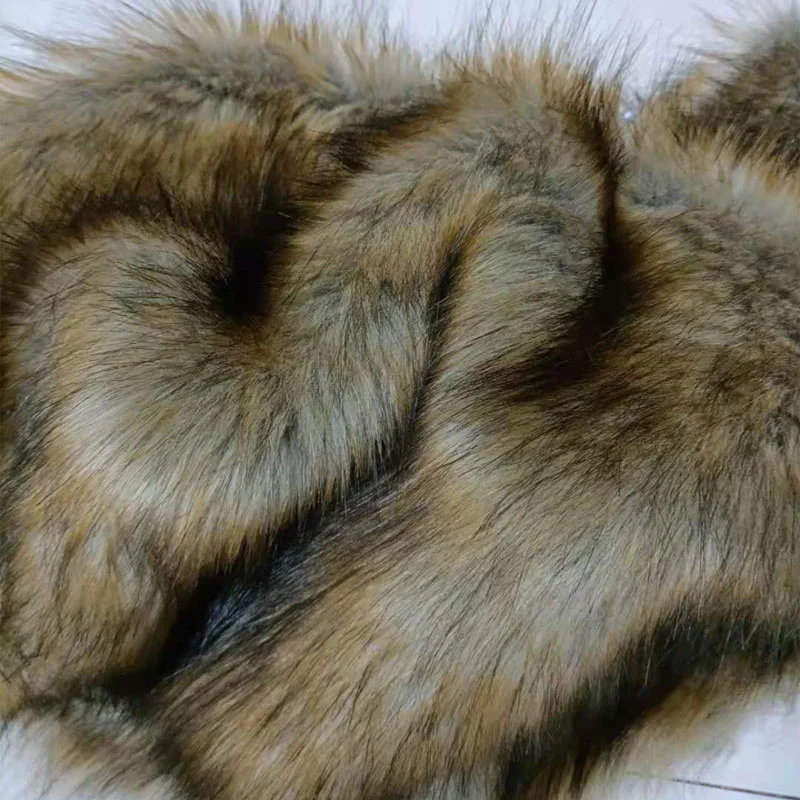 1600g Sabiezējumu plīša auduma imitācija dzīvnieku mākslīgās kažokādas auduma apkakle veste kažoku, paklāju, spilvenu homedecor 50x170cm Attēls 2