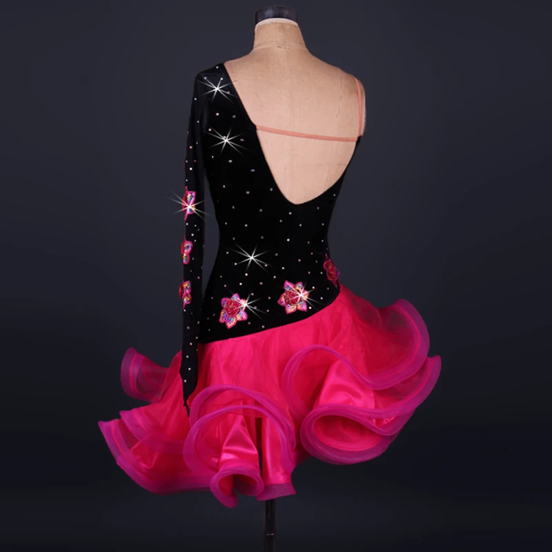 2017 Regata Feminina Balles Deju Apģērbi Latīņu Konkurences Kleita Vestidos De Baile Bārkstis, Deju Svārki Vestido De Danza Attēls 1