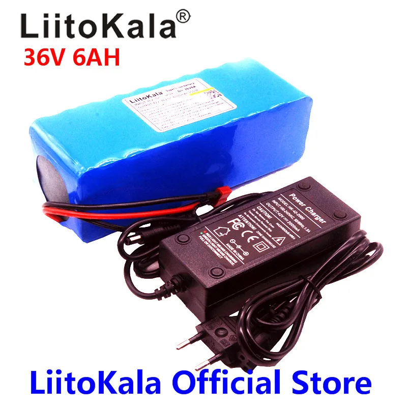 2018 Liitokala 36V 6Ah 18650 Uzlādējams akumulators ,Pārveidots Velosipēdu,Elektrisko transportlīdzekļu Aizsardzību ar PCB + 36V 2A Lādētāju Attēls 1