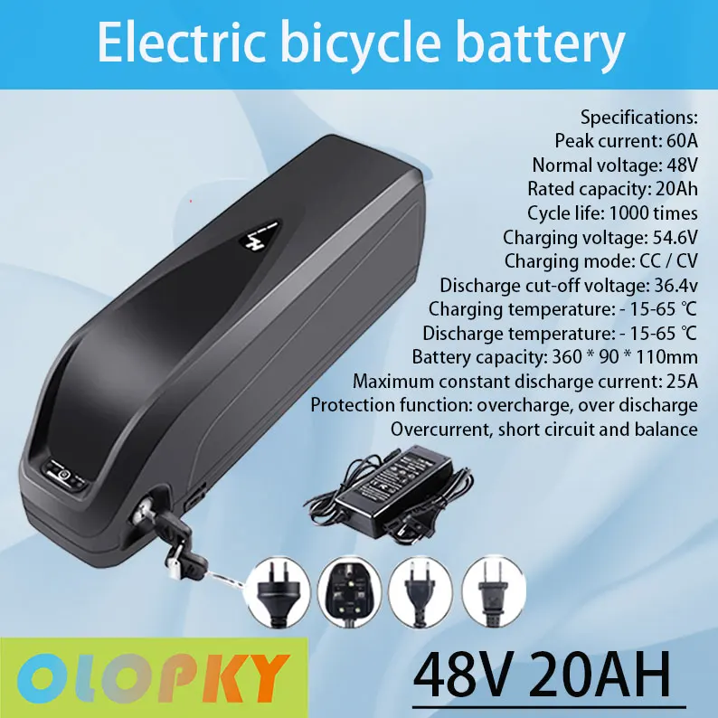 21 Elektrisko velosipēdu akumulatora Hailong48V 18650 akumulatoru 52V 20Ah 48V 36V 20Ah 30ah 750W 1000W spēcīgu velosipēdu no litija baterijas Attēls 3