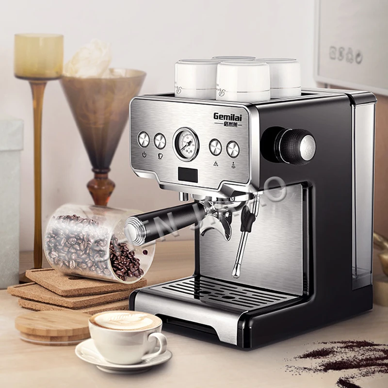 220V Nerūsējošā Tērauda itāļu Kafijas automāts 15bar Espresso Automātu Daļēji automātisku Sūkņa Tipa Kafijas Automāts mājas lietošanai CRM3605 Attēls 4