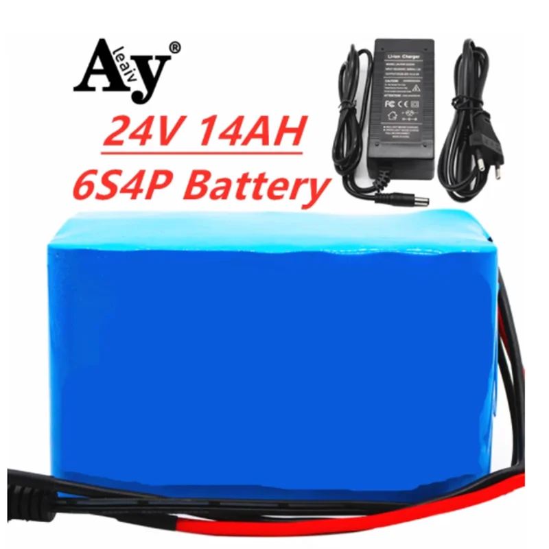 24V akumulatoru 6S4P 25.2 V 14Ah litija-jonu akumulators ar 20A līdzsvarotu BMS elektrisko velosipēdu, motorolleru elektrisko ratiņkrēslu + 2A Attēls 2