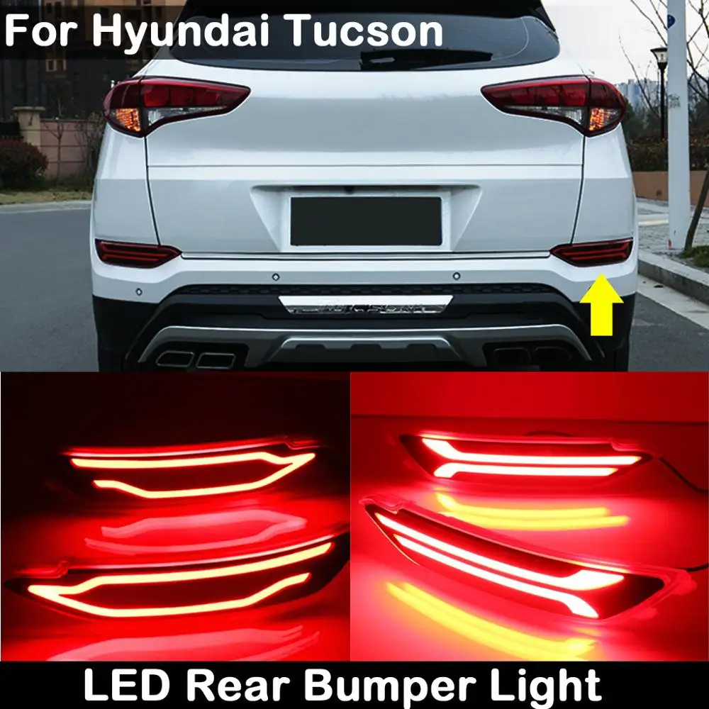 2gab LED Aizmugures Buferis, Lampa Bremžu Gaismas, Tālās Gaismas, Pagrieziena Signāla Gaismu hyundai Tucson-2020 Attēls 3