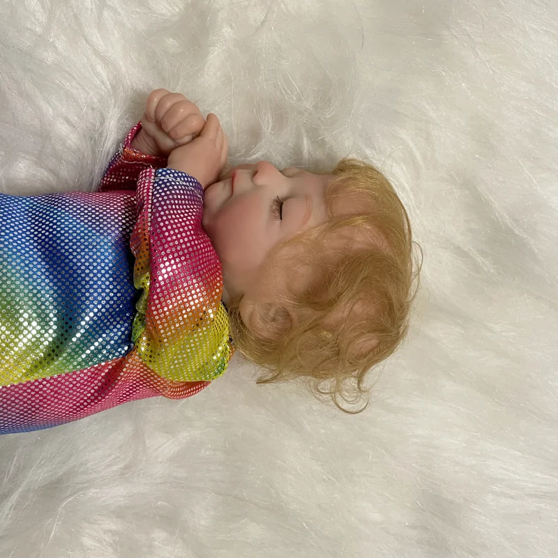 35CM Mishell Sirēna Baby Lelle Sakņojas Matu 3D Krāsotas Augstas Kvalitātes Krāsošana Skaista Lelle Dzimšanas dienas Dāvana Meitenēm Attēls 3