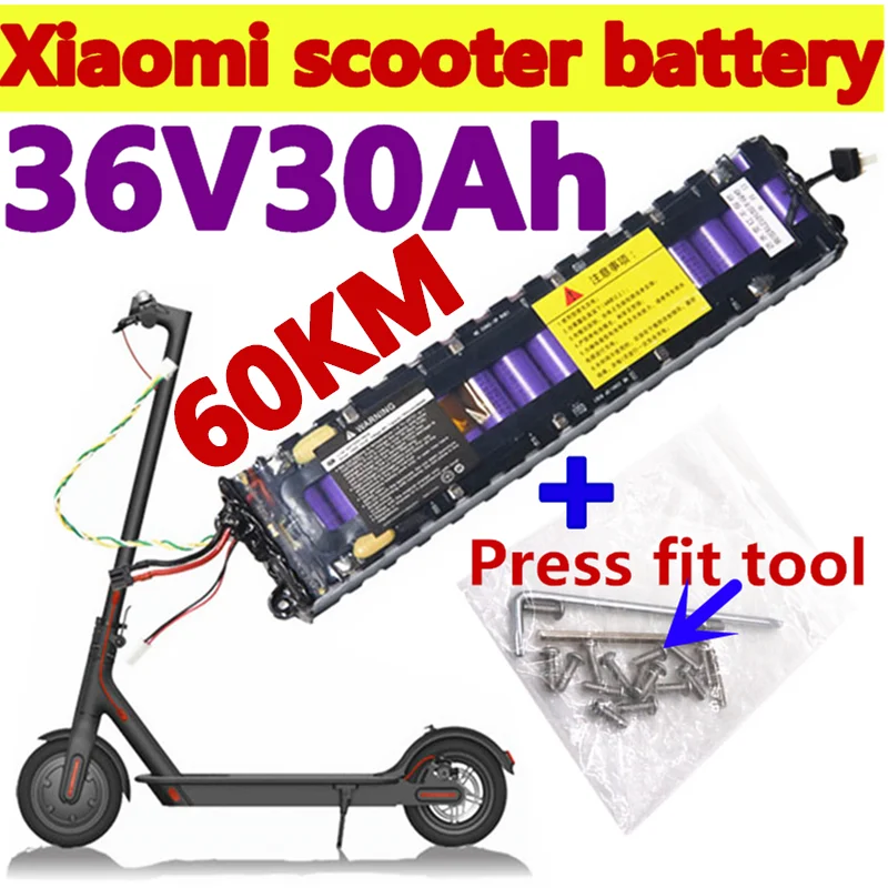 36V 30ah Xiaom m356 Pro akumulators 36V īpašu akumulatoru 30000mah akumulatoru uzstādīšana 60km +Spiediena regulēšanas instruments Attēls 3
