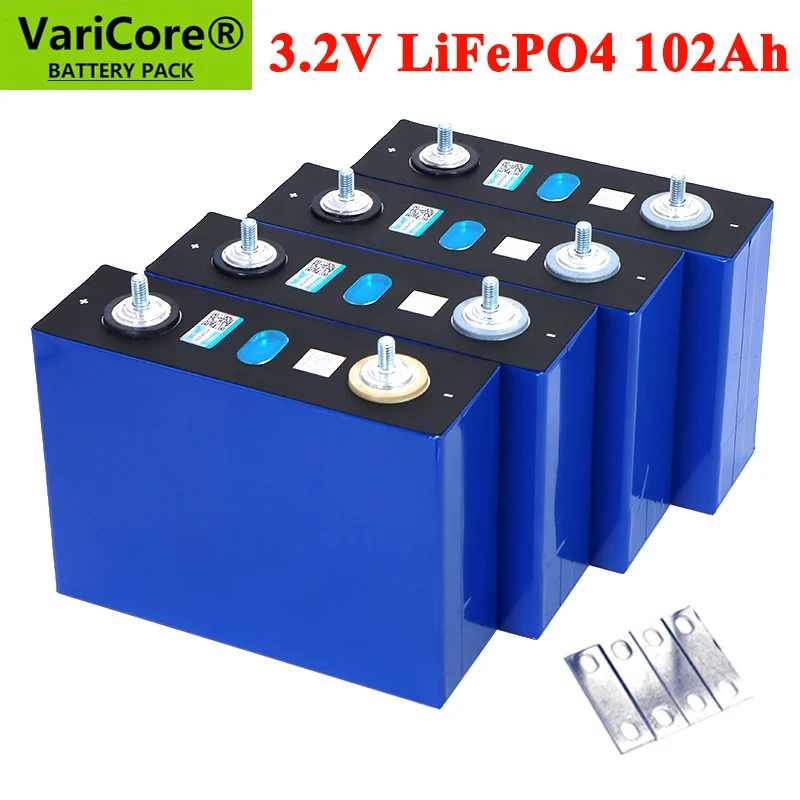 4-16PCS 3.2 V 102Ah LiFePO4 Baterijas Litija phospha Lielu jaudu DIY 12V 24V 48V Elektriskā automašīna RV Saules Enerģijas uzglabāšanas sistēmas Attēls 3