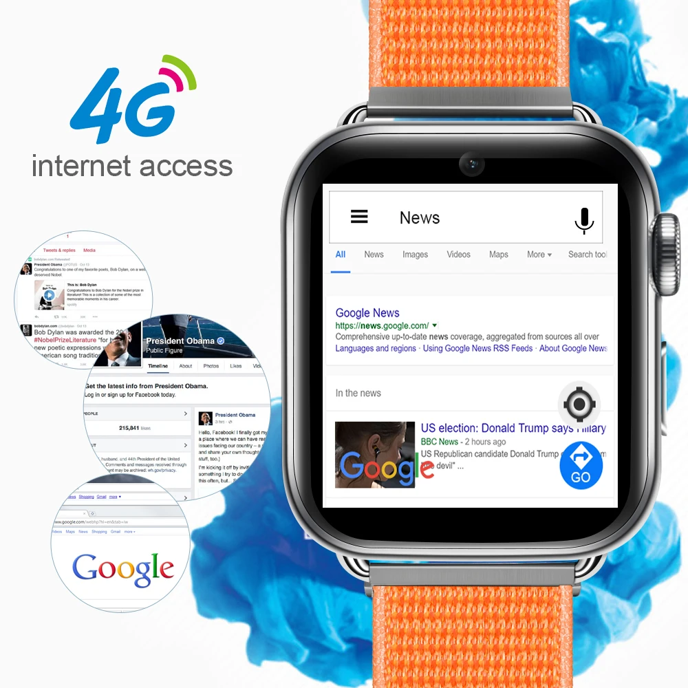 4G Smart Skatīties Android 7.1 1.88 Collu 360*320 Ekrāna 3GB + 32GB GPS WIFI 780mah Liels Akumulators Smartwatch Tālruni Attēls 1