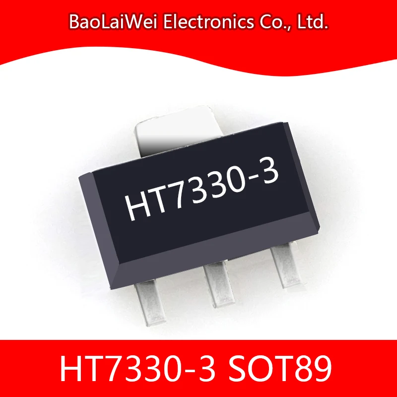 500pcs HT7330-3 HT7333-3 HT7350-3 3SOT89 ic mikroshēmā Elektronisko Komponentu Integrālās Shēmas TinyPower™ LDO sprieguma regulators Attēls 1