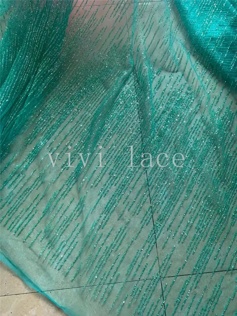 5Yards JR038# Labas Kvalitātes Haute Couture Zaļo Svītru Dobby Spīguļi, Tilla Mežģīnes Audumu Zāģēšana, Kāzas, Kāzu Kleita/Iemesls Attēls 4