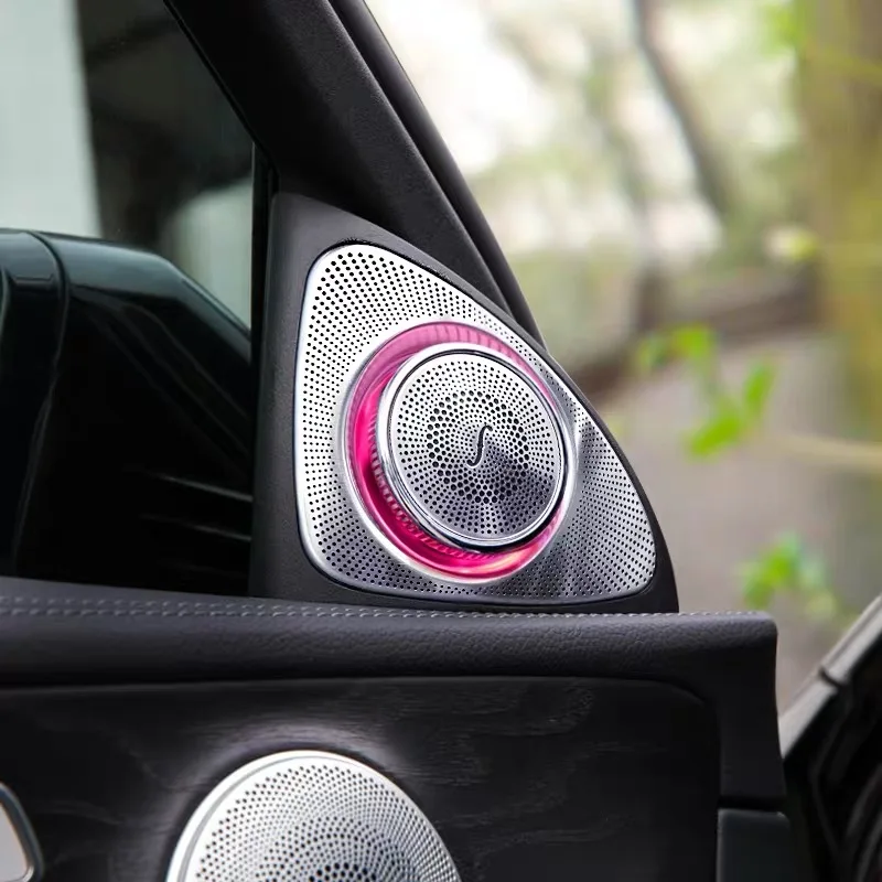 64 Krāsu 3D Rotācijas Pīkstulis Priekš Mercedes Benz C GLC -klases W205 RGB LED Gaismas Auto Skaļrunis ragu Attēls 1