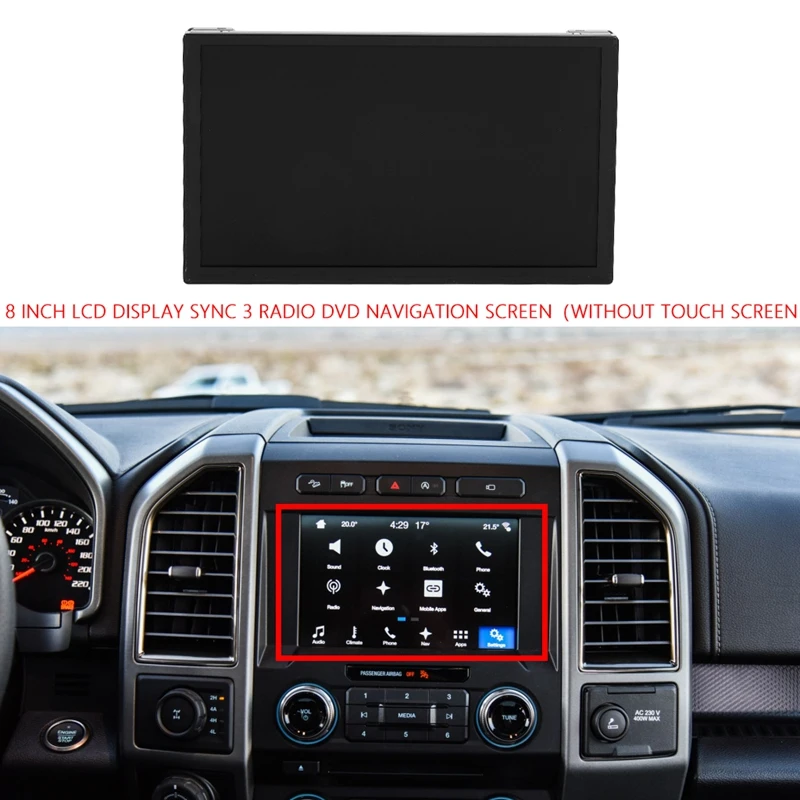 8 Collu LCD Displeju, lai 11-18, Ford, Lincoln SYNC 3 Radio DVD, GPS Navigācija, 8inch LQ080Y5DZ05(Bez Nospiediet Ekrānā) Attēls 4