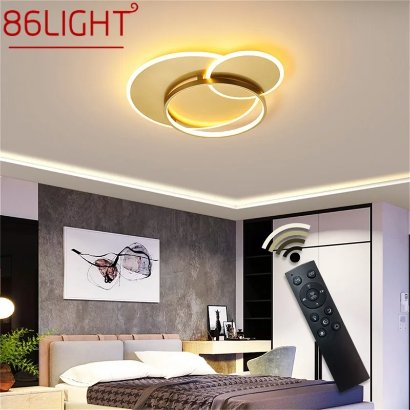 86LIGHT LED Griestu lampas ar Tālvadības pults Aptumšojami Mūsdienu Dekoratīvo Gaismekļu Mājas Dzīvojamā Istaba Ēdamistaba Guļamistaba Attēls 4