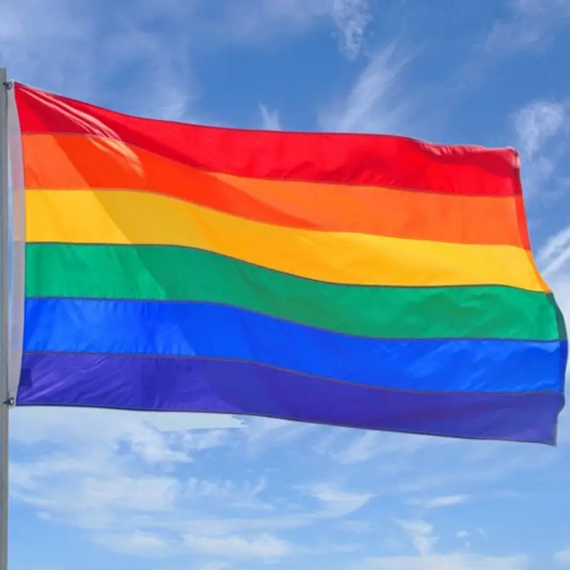 90x150cm Geju Praida Varavīksnes Banner Transpersonu Lesbiešu LGBT Varavīksnes Banner Poliestera Varavīksnes Karogi LX8185 Attēls 5