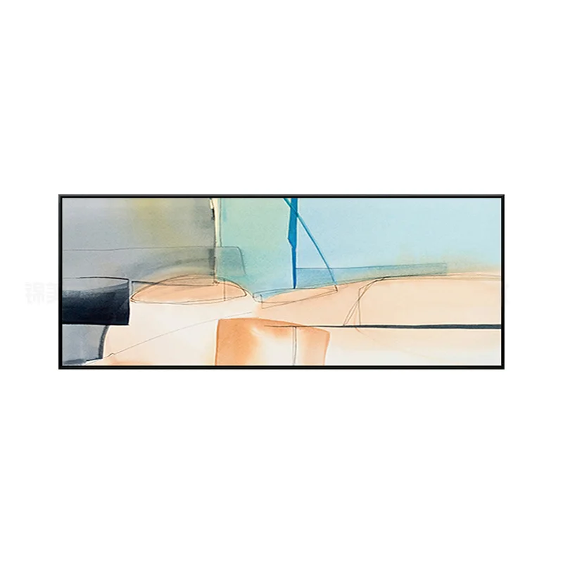 Abstraktās Glezniecības Zilā Audekla Glezna Birojs Mākslas Papildu lielizmēra Kanvas Mākslas Laikmetīgās Mākslas Dzīvojamā Istaba bildes mājas dizains Attēls 3