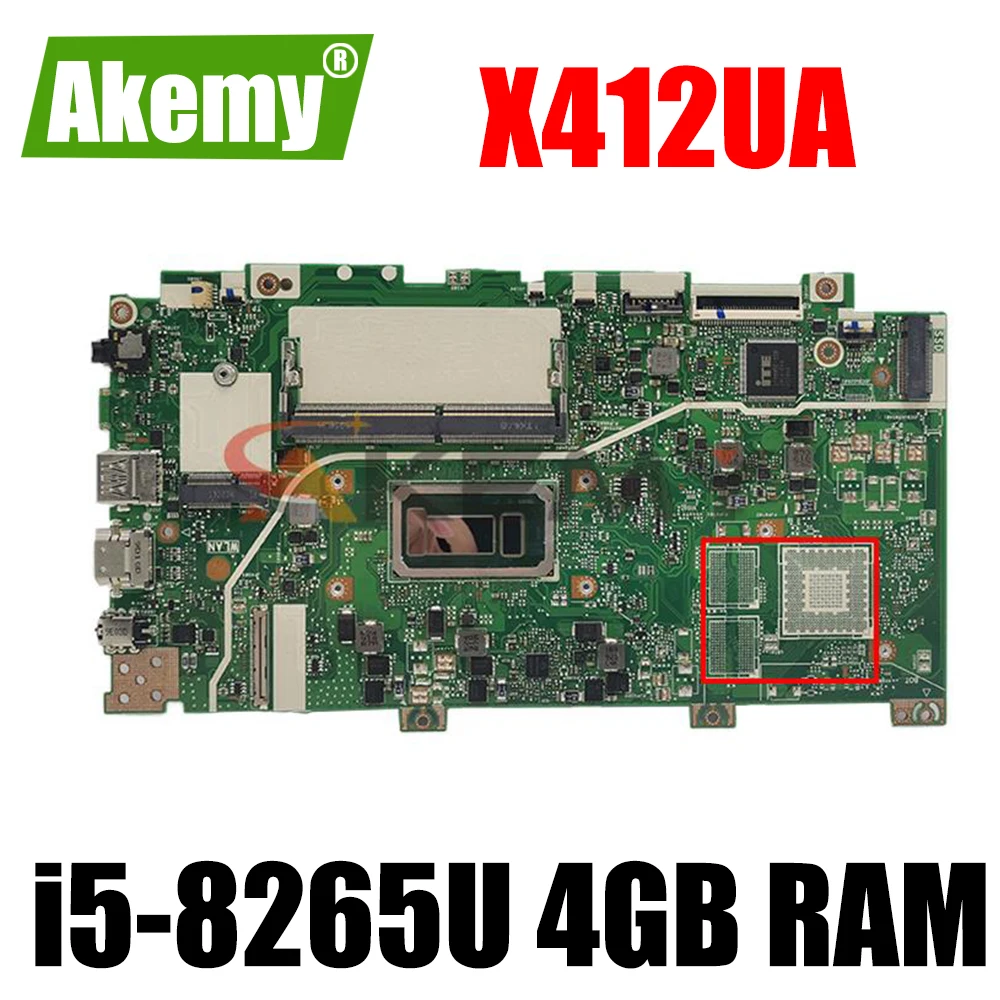 Akemy Mātesplati Par asus X412UB X412UJ X412UL X412U A412U F412U grāmatiņa X412UA Klēpjdatoru Mainboard W/ i5-8265U 4GB RAM Attēls 4