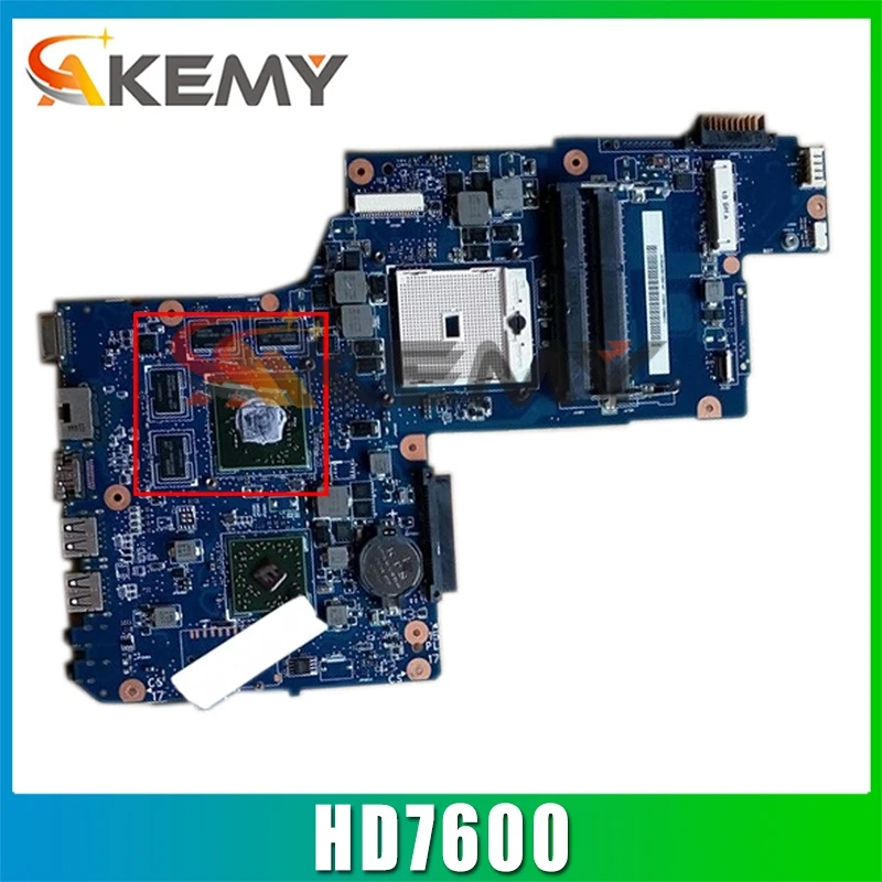 AKEMY Portatīvo datoru Mātesplati par TOSHIBA Satellite C850D L850D C855D L855D H000050830 H000052430 H000051780 Ligzda FS1 HD7600 GPU Attēls 1