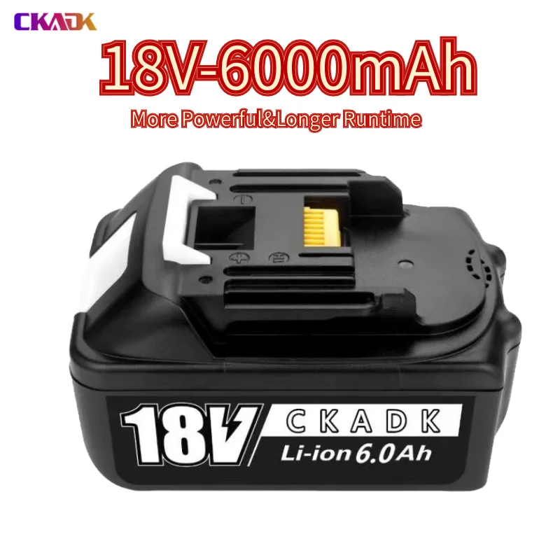 Ar Lādētāju BL1860 Uzlādējams Batteries18V 6000mAh Litija Jonu lai 18v, Makita Akumulatoru, 6Ah BL1840 BL1850 BL1830 BL1860B LXT400 Attēls 4
