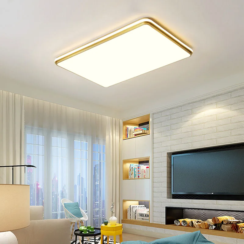 Atmosfēra vienkārši dzīvojamā istabā griestu lampas modernās led kvadrātveida ēdamistaba griestu gaismas Ziemeļvalstu ultra-plānas istabas Griestu apgaismojums Attēls 2