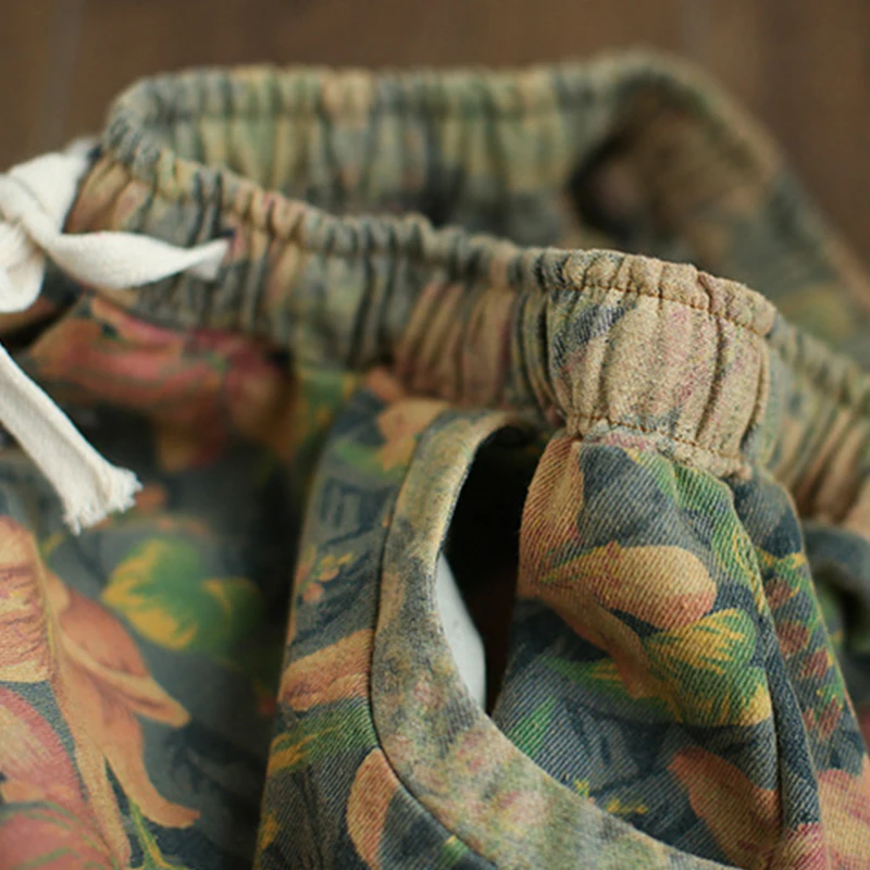 Augsta Vidukļa Harēma Džinsi Sieviešu Pavasara Ripped Caurumi Vintage Print Džinsa Bikses Baggy Džinsi Zaudēt Gadījuma Bikses Dāmas Streetwear Attēls 5