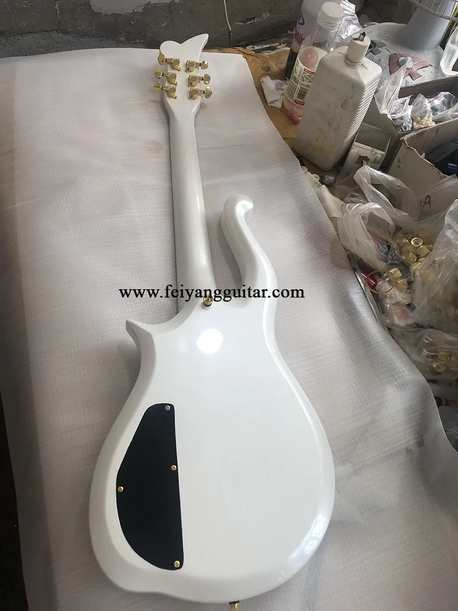 Augstas kvalitātes Wang Ziyun elektriskā ģitāra, balta, dzeltena, metāla, violeta ģitāra, pielāgojamu krāsu, iepakojumā kravas Attēls 5