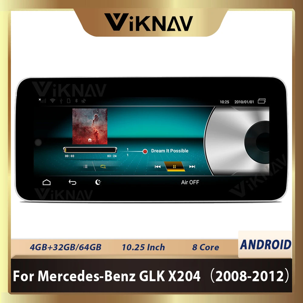 Auto GPS Navigāciju-Mercedes-Benz GLK X204 2008. - 2012. Gada Android 9.0 Auto Atskaņotājs, Radio, wi-fi, BT Attēls 1