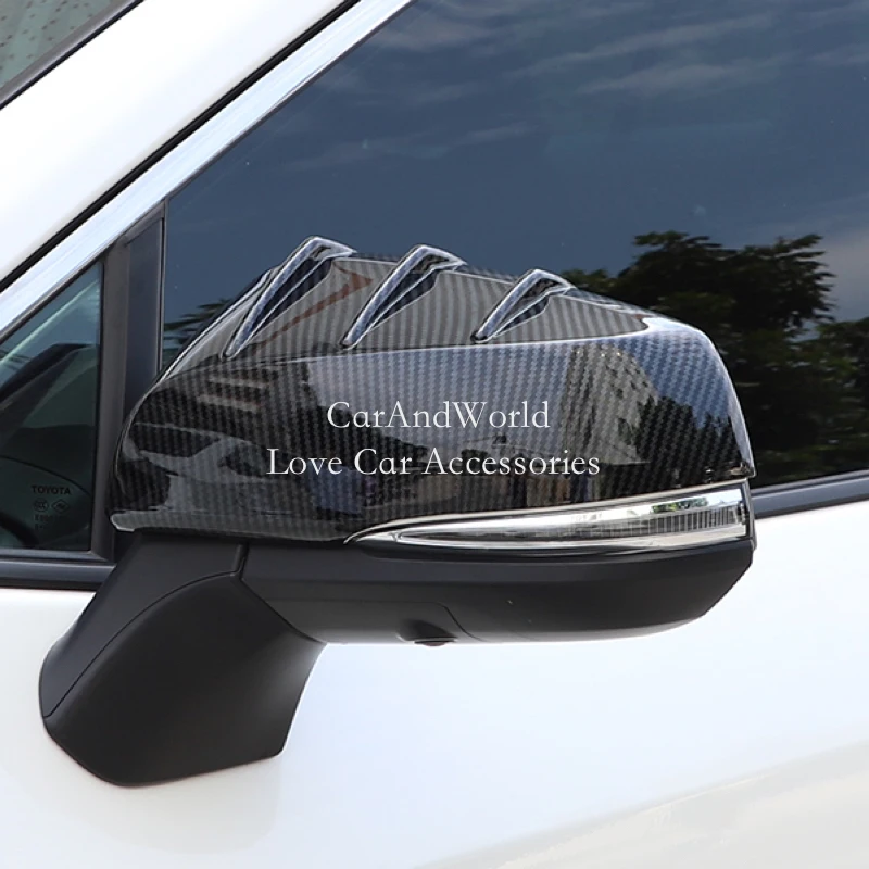 Automašīnu Durvju Atpakaļskata Spoguļa Rāmja Vāks Atpakaļskata Lampas Apdares Toyota Sienna XL40 2021-2022 Oglekļa Šķiedras Apdare Piederumi Attēls 3