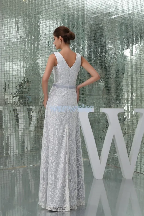Bezmaksas piegāde 2016. gadam jauniem dizaina karstā pārdevējs v-veida kakla augstas kvalitātes dizaina meitene kleitas, gari balti mežģīņu ar vērtnes Līgavas māsa Kleitas Attēls 3