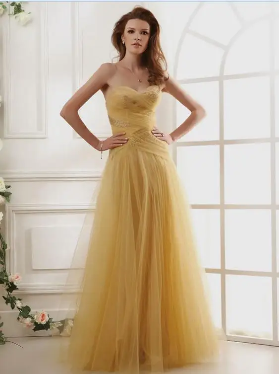 Bezmaksas piegāde drēbes de saviesīgs vakars 2019 jaunu karstā sexy vestido de festa longo mīļotā zelta tilla ilgi puse kleita līgavas māsa kleitas Attēls 1