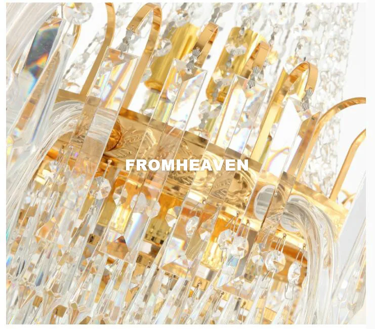 Bezmaksas Piegāde E14 D80cm LED Mūsdienu Kristāla Lustras Lampas Ar 8 Gaismas Spīdumu De Crystal