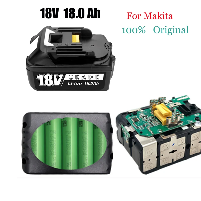 BL1860 Uzlādējams Akumulators 18 V 18000mAh Litija jonu lai 18v, Makita Akumulatoru BL1840 BL1850 BL1830 BL1860B LXT 400+4Acharger Attēls 2