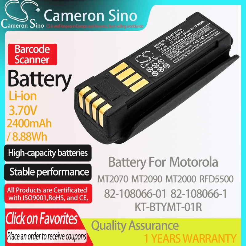 CameronSino Baterija Motorola MT2070 MT2090 MT2000 RFD5500 der Simbols 82-108066-1 KT-BTYMT-01R Svītrkodu Skenera akumulatora 3.70 V Attēls 2