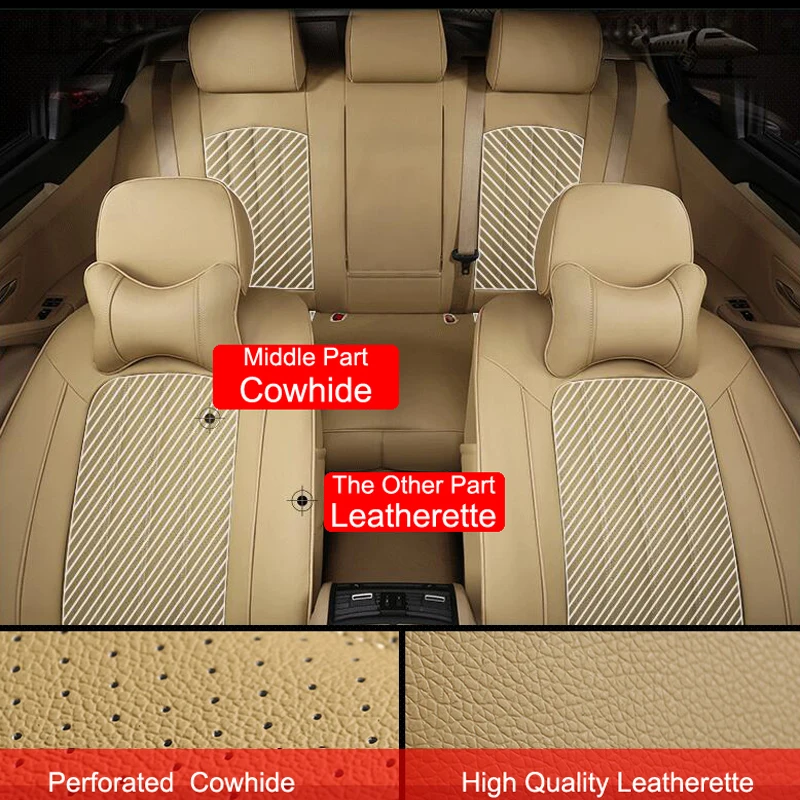 CARTAILOR Automašīnu Seat Covers & Balsti Fiat Bravo Auto Sēdekļa Vāku Ādas & Leatherette Sēdekļu Spilveni Auto Piederumi Attēls 3