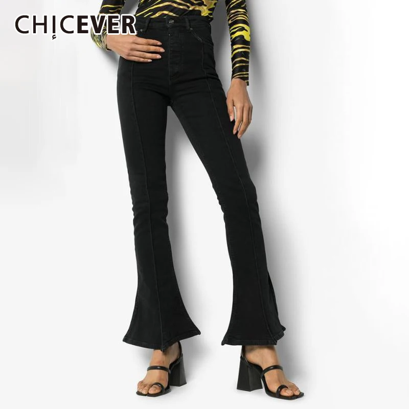 CHICEVER Gadījuma Džinsa Bikses Sievietēm Augsta Vidukļa Daudzām Kabatām Izdilis Pilna Garuma Izlīdzināšanu Bikses Sieviešu Modes Apģērbu 2021 Attēls 3