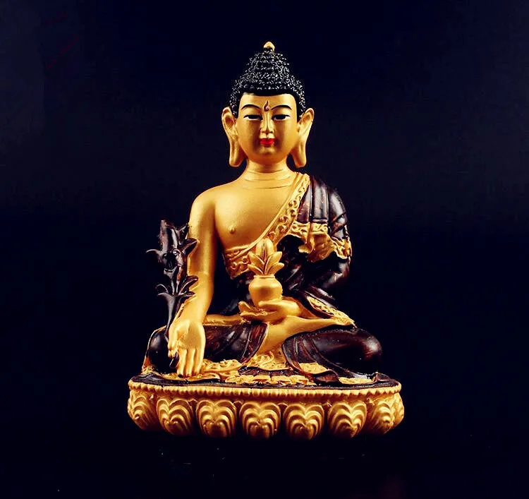 Cinco quadrado buda rk pintura terno pequeño buda estátua amitabha farmacêutico buda buda baosheng buda Attēls 3