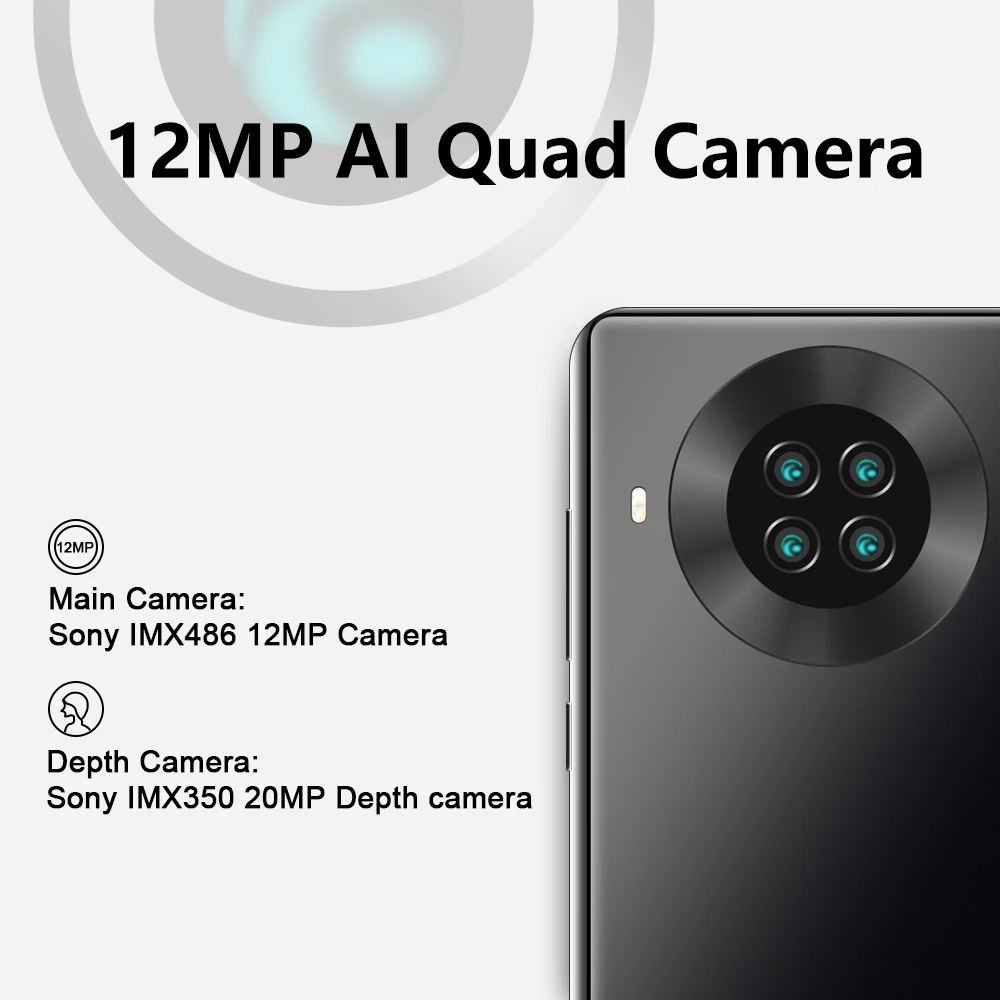 Cubot, Ņemiet vērā, 20 Aizmugures Quad Kamera, NFC Viedtālrunis 6.5 Collu 4200mAh Google Android 10 Dual SIM Kartes Tālruņa 4G LTE 3GB+64GB celular Attēls 4