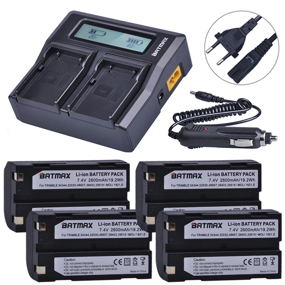 D-Li1 Bateriju 2600mAh 54344 Akumulatoru Akku + Ātru Dual LCD Lādētāju Trimble 5700,5800,R6,R7,R8,TSC1 GPS UZTVĒRĒJU, Baterijas Attēls 1