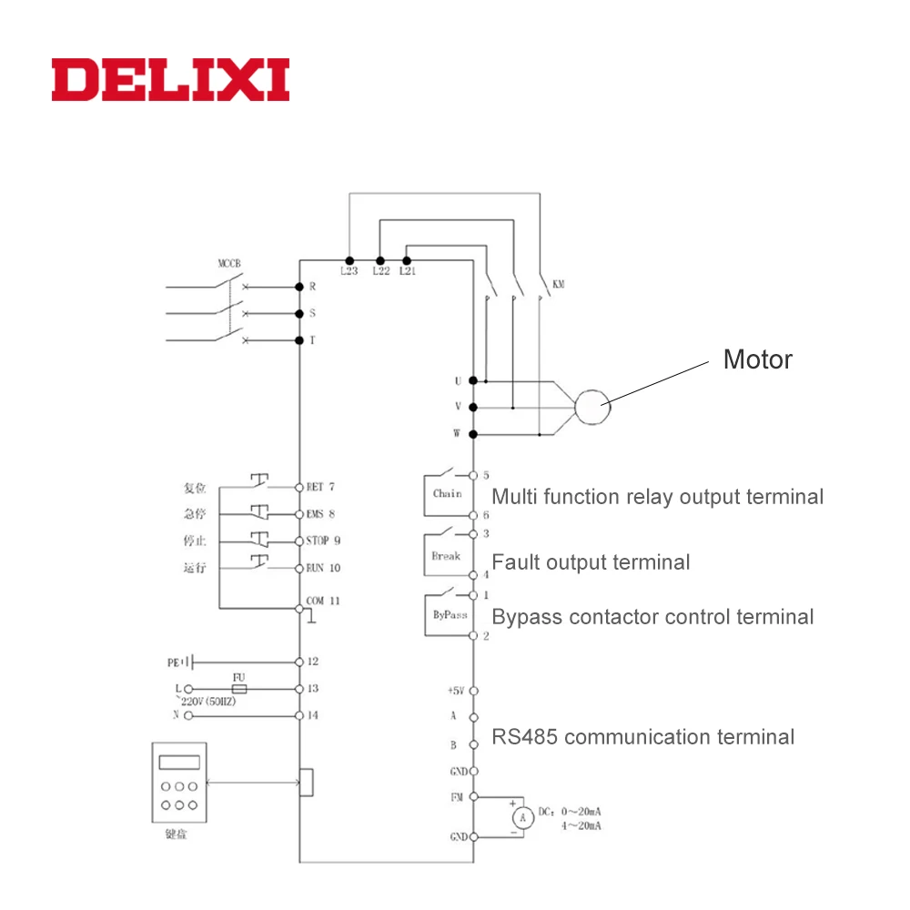 DELIXI Mīksto starteris 380V 3 fāzes 200kw 250kw inverter ūdens sūknis, ac motors Ātruma regulators softstarter Attēls 4