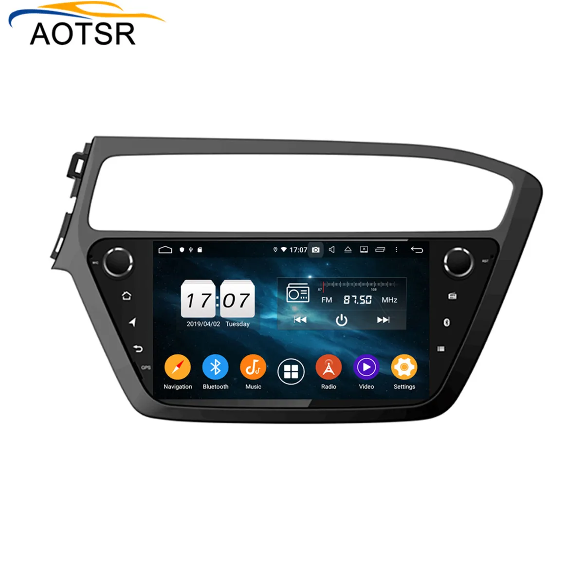 DSP Octa Core 4+64 Android 9.0 auto gps dvd atskaņotāju Hyundai I20 2018 GPS Navigācijas Auto Auto Radio stereo Video wifi Galvas Vienības Attēls 1