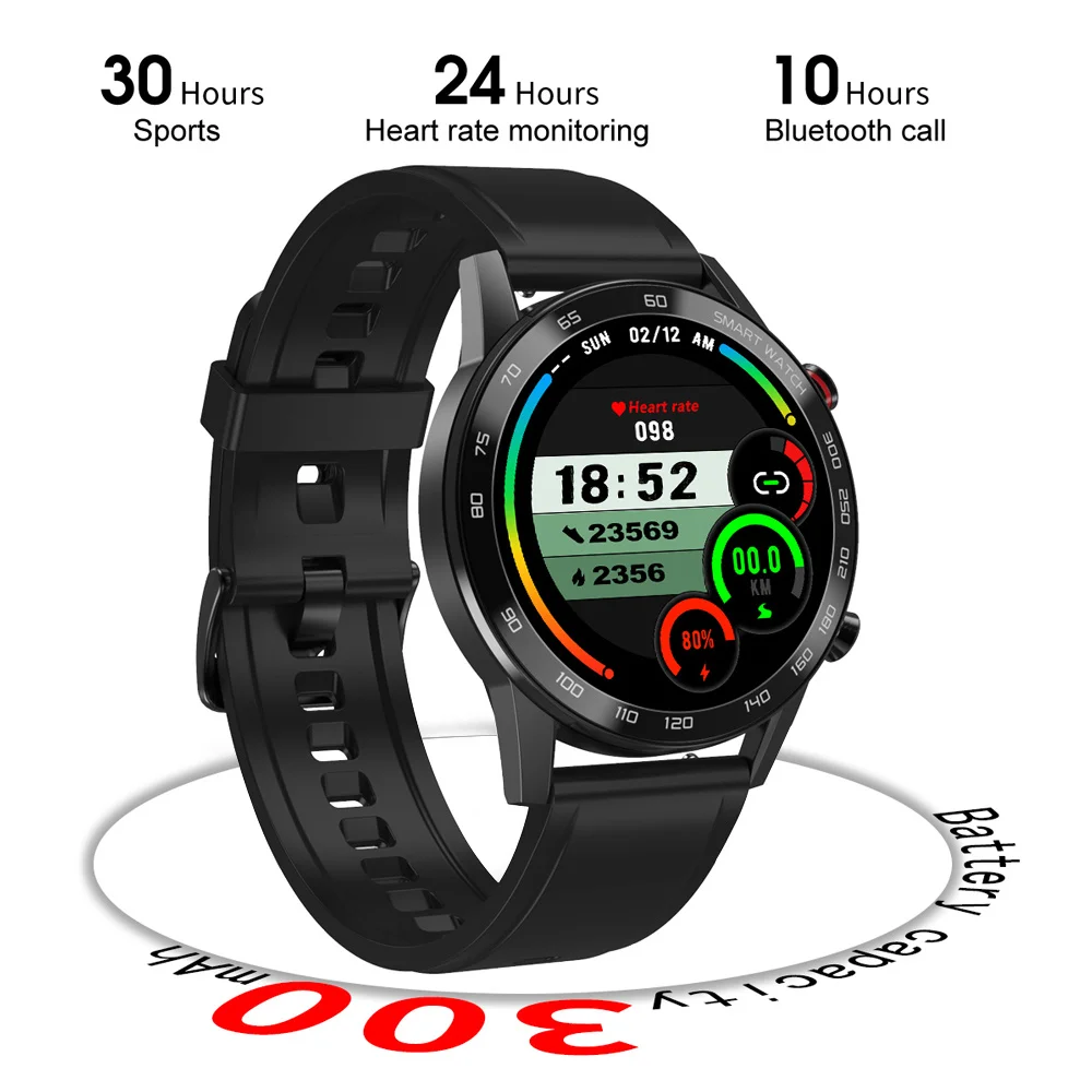 DT95 Bluetooth Zvanu Smart Skatīties Vīrieši Siltuma ātruma Monitors, 360*360 HD IPS Ekrānu IP68 Ūdensnecaurlaidīga Sporta Smartwatch Android, IOS Attēls 3