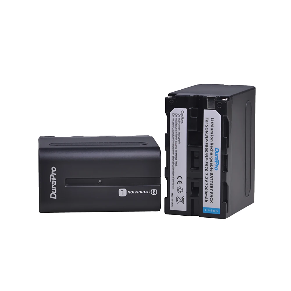 Durapro 3x7200mAH NP-F960 NP-F970 Kameru Baterijas +LED Ultra Ātru Lādētāju Sony DCR-VX2100,DSR-PD150,PD170,FDR-AX1,HDR-AX20 Attēls 2