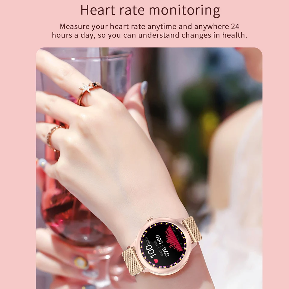 ESEED Dāmas Smart Skatīties DK19 Sirdsdarbības ātruma Noteikšanas Miega Uzraudzības Smartwatch Ūdensizturīgs Sieviešu rokas Pulkstenis Attēls 3