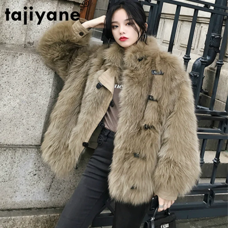 Fox Kažokādas Mētelis Rudens Ziemas Mētelis Sieviešu Apģērbu 2021 korejas Vintage Streetwear Double-faced dabīgās Kažokādas Abrigo Mujer Sieviešu Topi T3612 Attēls 1