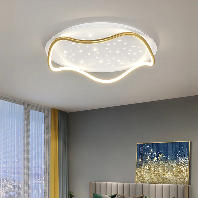 Guļamistaba gaismas minimālisma Ziemeļvalstu guļamistaba gaismas Ziemeļvalstu ins istabā gaismu vienkāršu mūsdienu gaismas luksusa led griestu gaismas Attēls 3