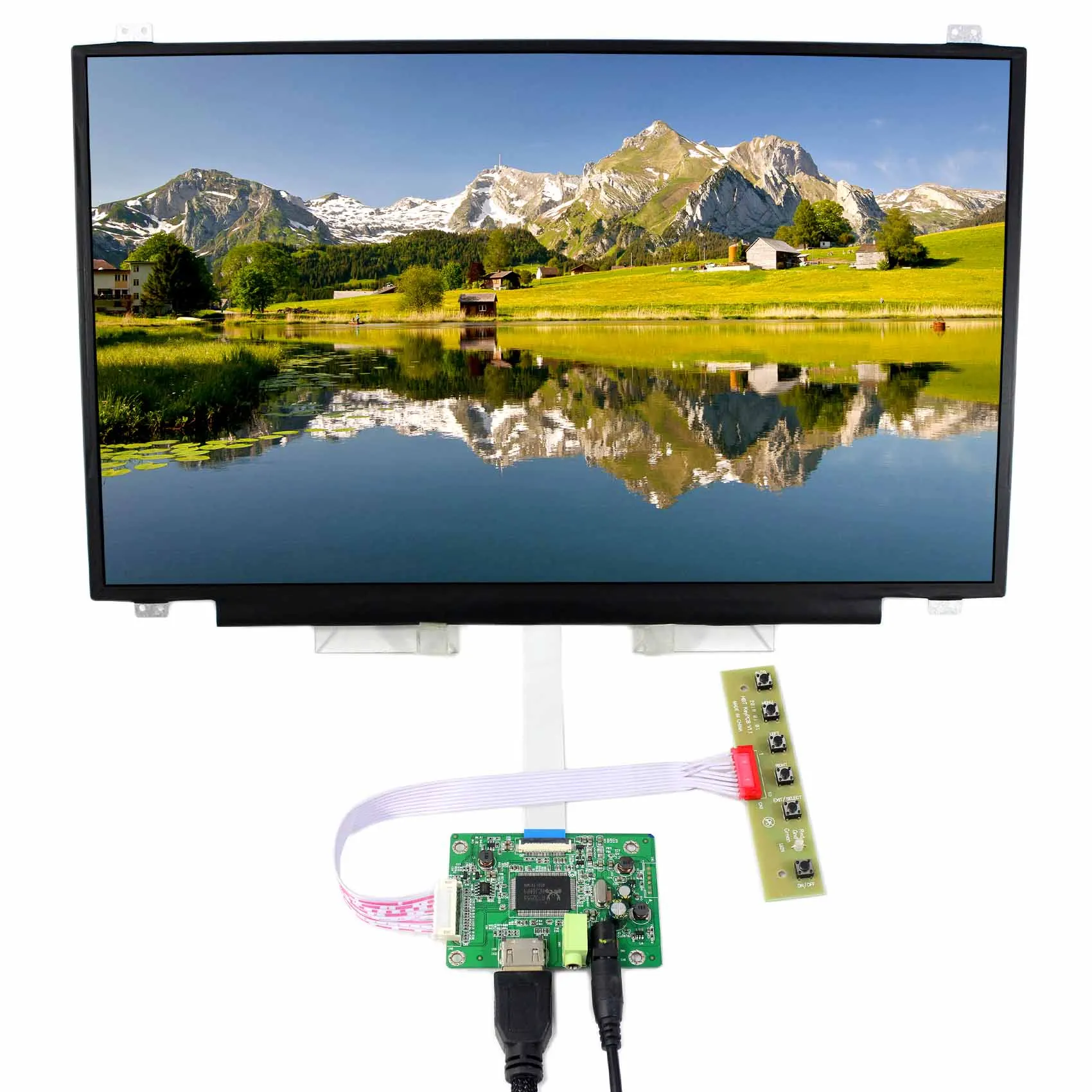 H DMI LCD Kontrolieris Valdes VS-RTD2556H-V1 Ar 17.3 collu 1920x1080 N173HCE-E31 LP173WF4 IPS LCD Ekrāns Attēls 1