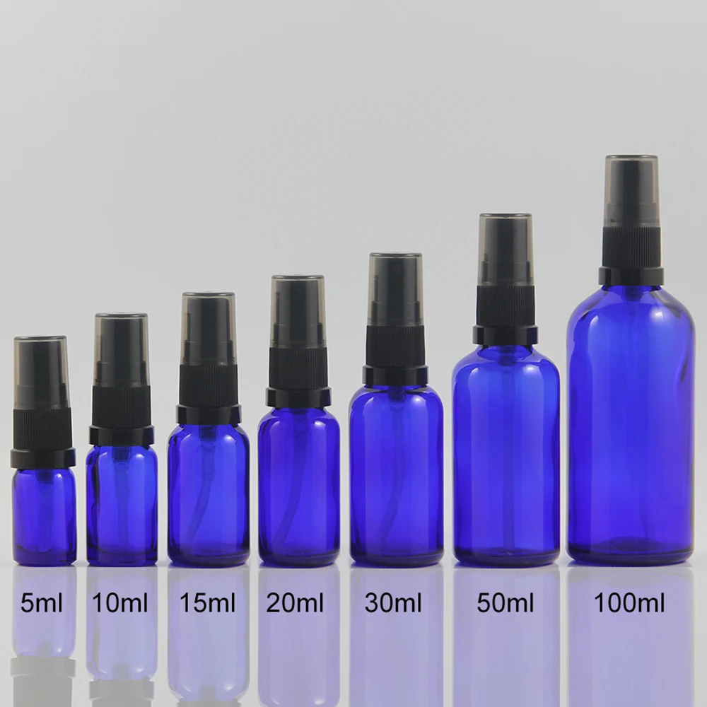 Injekcijas krāsa zila matēta tonera pudeles dozators 10 ml pudele ar plastmasas sūkņa pudele Attēls 1