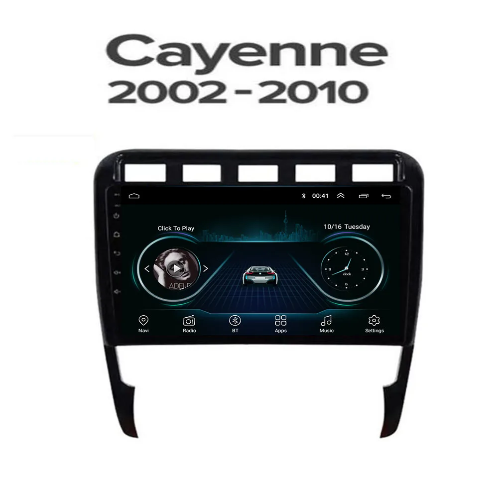 IPS Carplay 2 Din Android 11 Automašīnas Multivides Video Atskaņotājs 6G+128G Par Porsche Cayenne, 2002 -2010 4G LTE Stereo Audio Auto Radio Attēls 2