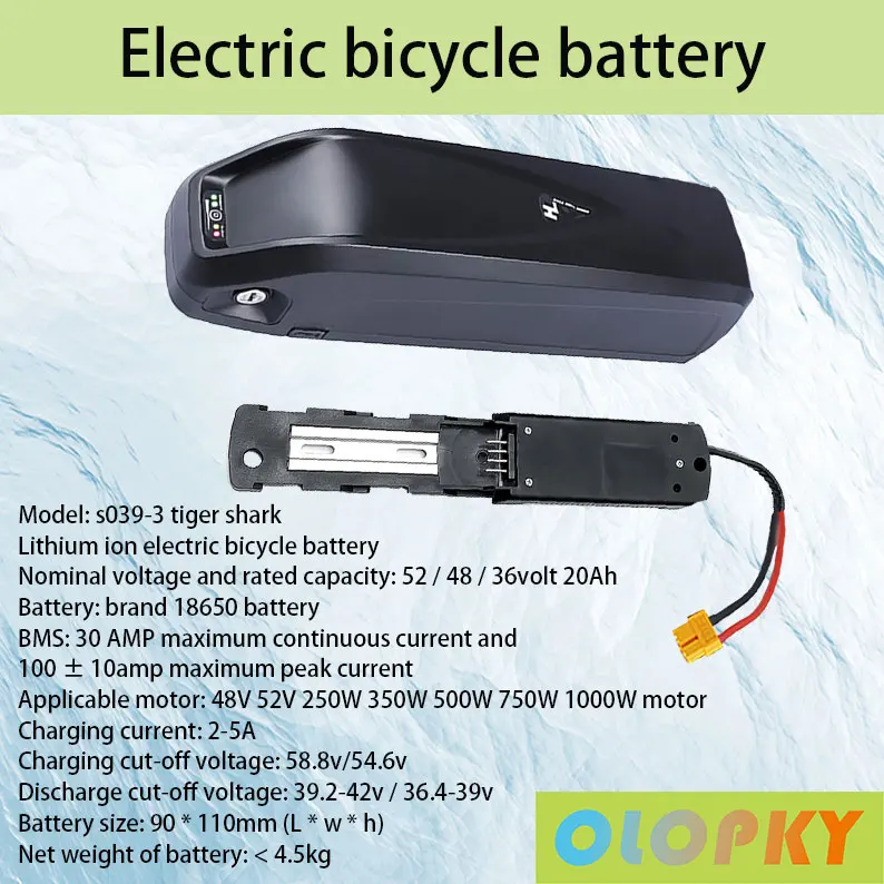 Ir 2021. 36V / 48V Hailong elektrisko velosipēdu akumulatora 52V / 48V 30ah elektrisko velosipēdu akumulators 1000W bbshd bbs03 1000W 750W 500W bbs02 Attēls 2