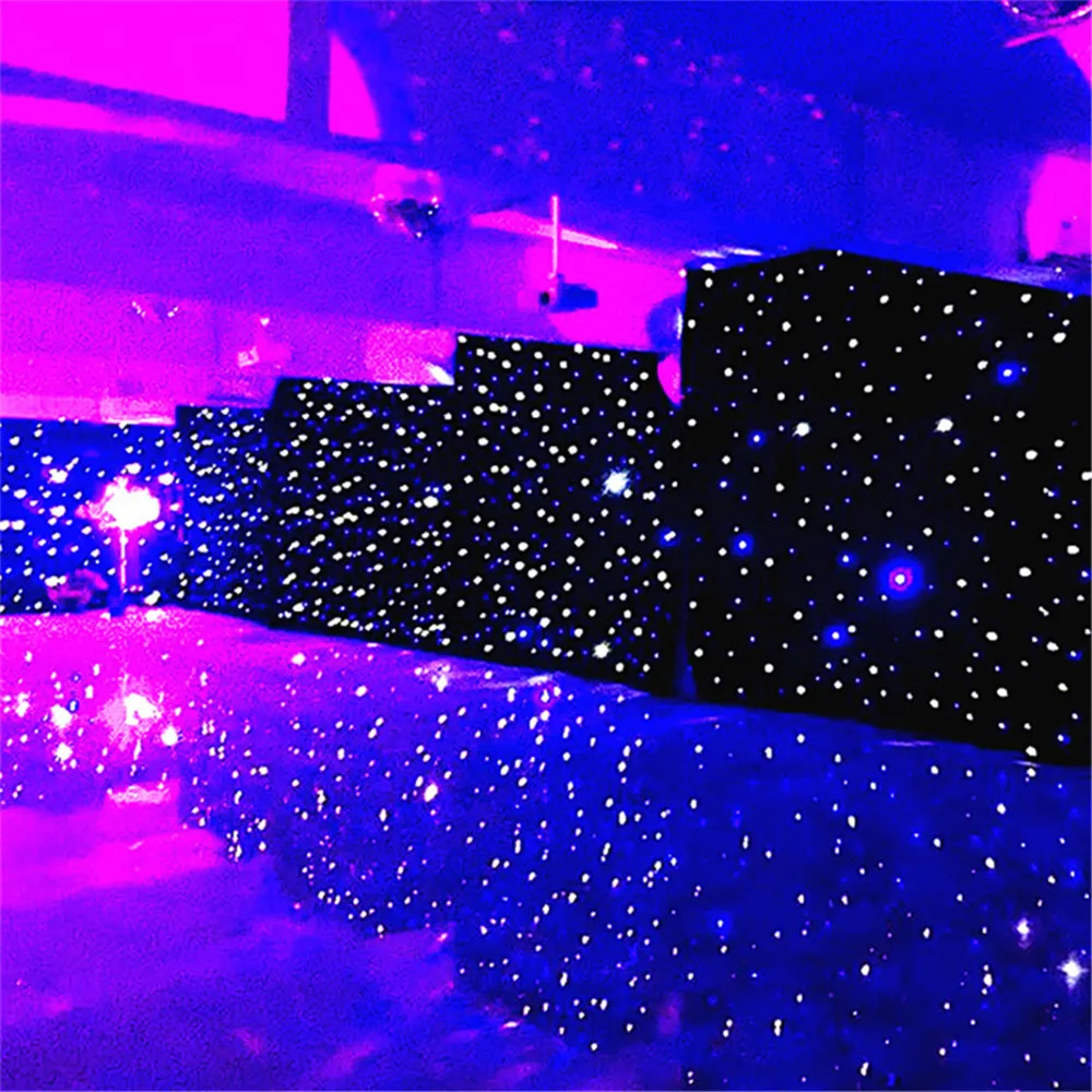 Ir 2021. Jaunu Modes Zili - Baltas Krāsas LED Zvaigžņu Aizkaru Kāzu Fons, Apdare Audums Ar Kontrolieri Bezmaksas Piegāde Fonu Attēls 2